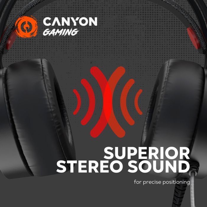 Наушники Canyon Interceptor GH-8A Black-Orange (CND-SGHS8A) изображение 9