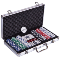 Фото - Настільна гра  Johnshen Sports Набір покерний 300 фішок по 11,5 г (алюмініє