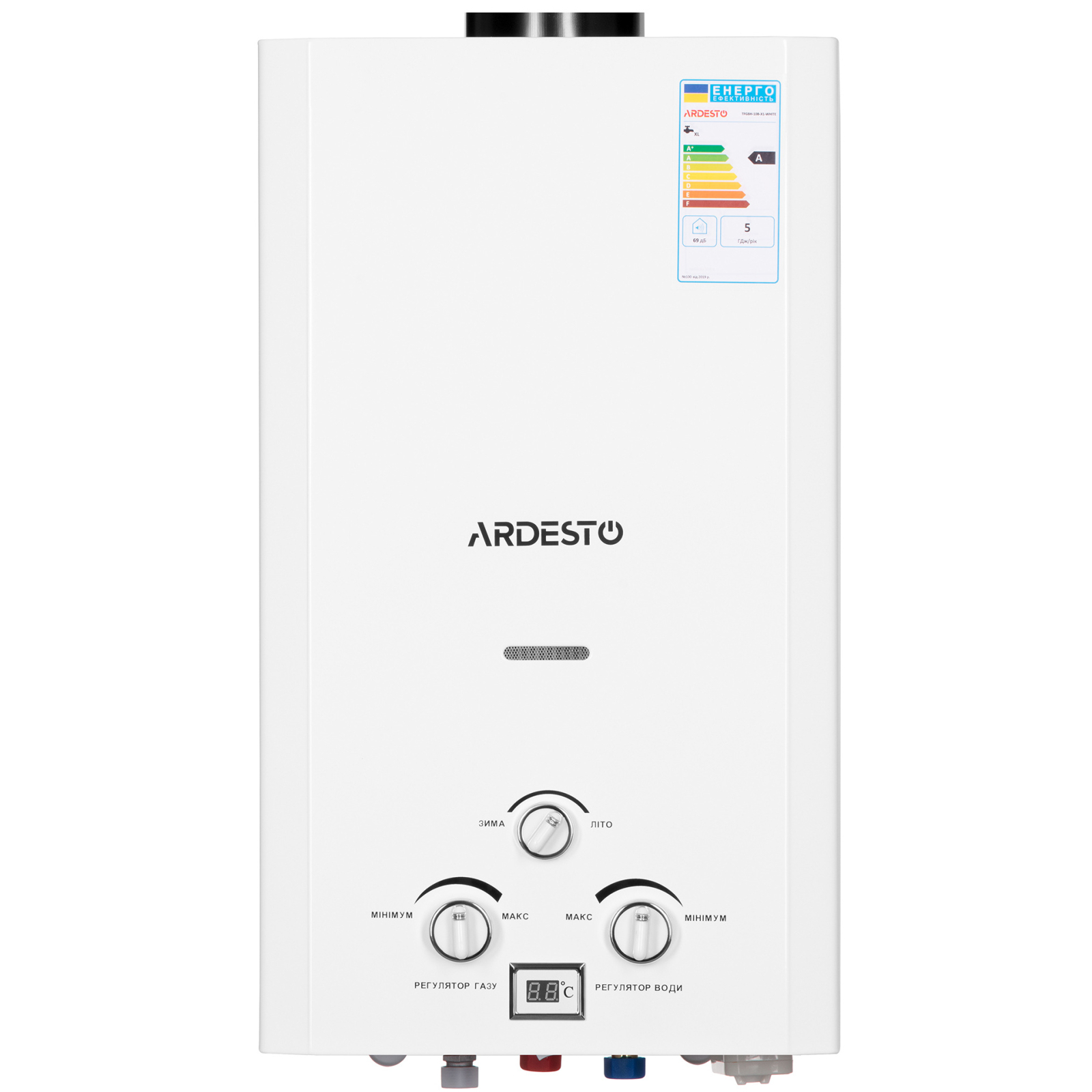 Проточный водонагреватель Ardesto TFGBH-10B-X1-WHITE изображение 2