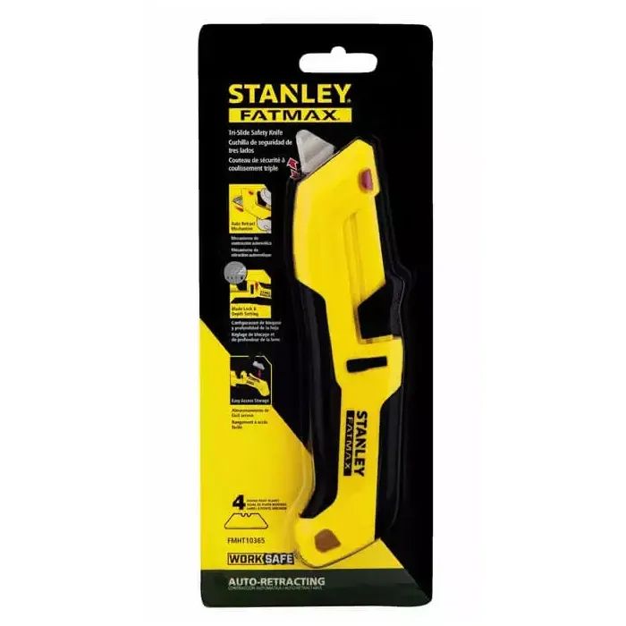 Нож монтажный Stanley Tri-Slide безопасный с лезвиями , L= 175 мм, 4 шт. (FMHT10365-0) изображение 4