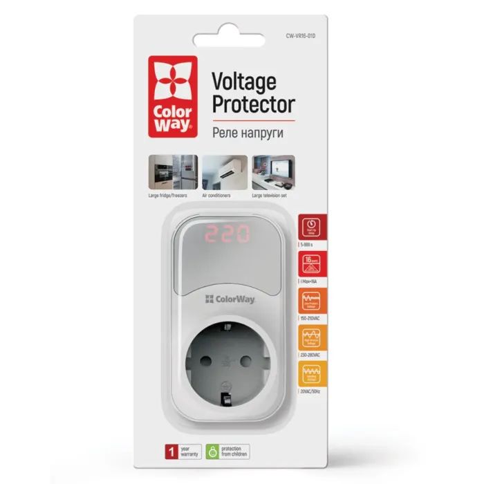 Реле напряжения ColorWay DS1, white (CW-VR16-01D) изображение 12