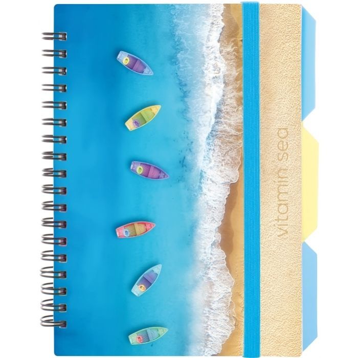 Блокнот Optima Desing 25, B6 з розділювачами 100 аркушів, клітинка (O20358-25)