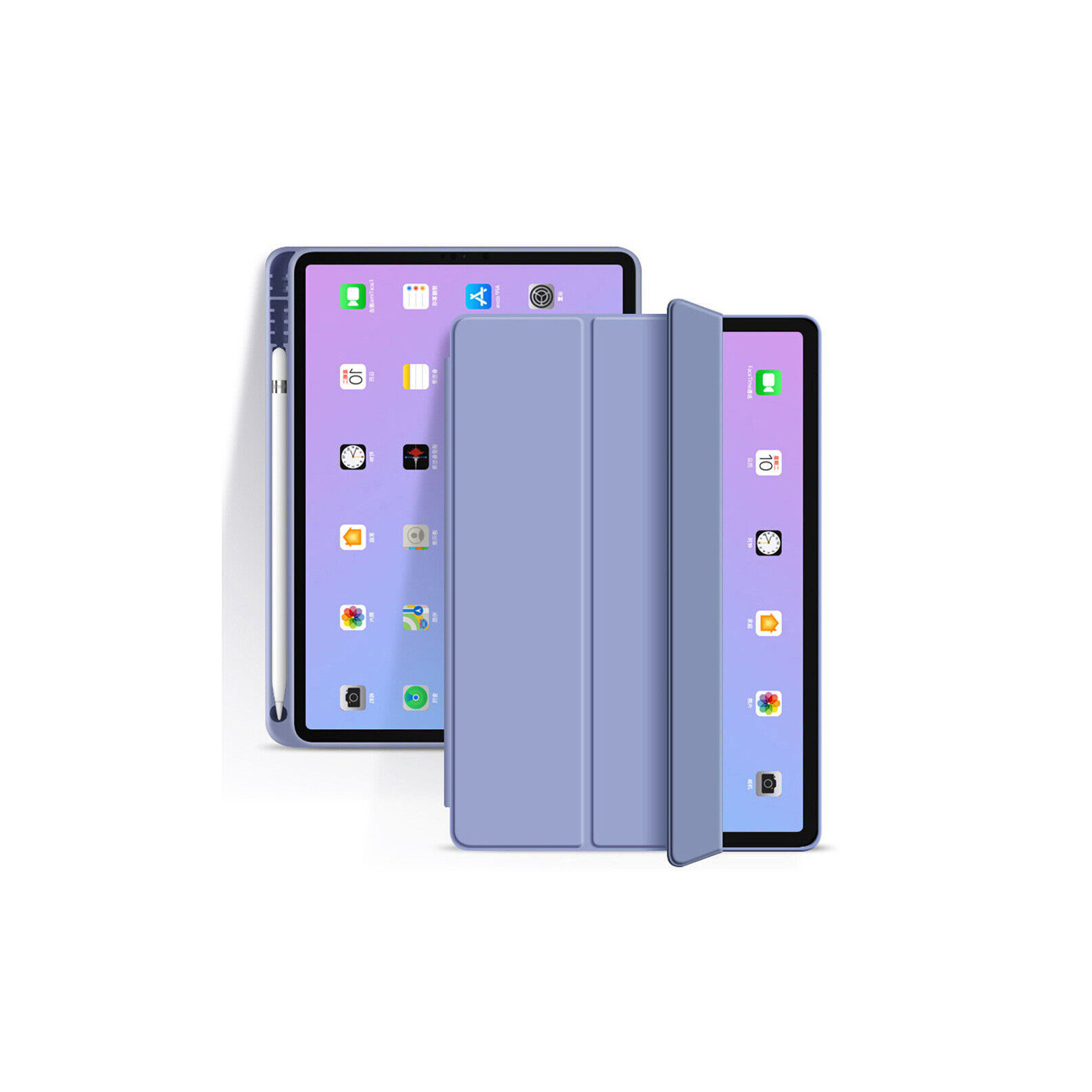 Чохол до планшета BeCover Tri Fold Soft TPU mount Apple Pencil Apple iPad 10.9" 2022 Purple (708463) зображення 2