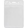 Бейдж Optima вертикальний замок zip lock PVC, 91х128 мм (O45629)