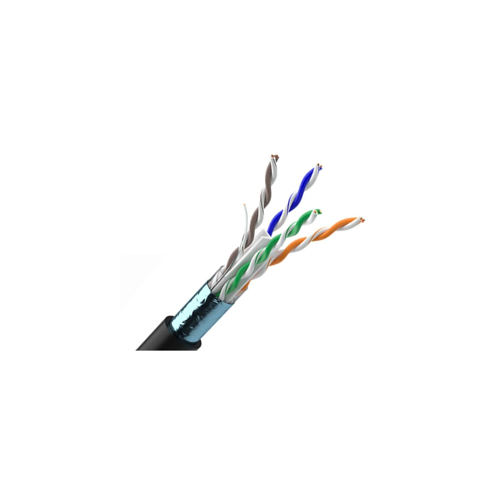 Кабель мережевий OK-Net FTP 305м (F/UTP cat.5E-SL) (КППЭ-ВП (100) 4x2x0,46)