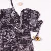Фартук MirSon Набор №216 - Black flowers две прихватки + две перчатки-прихватки + фартук (2200006754404) изображение 3