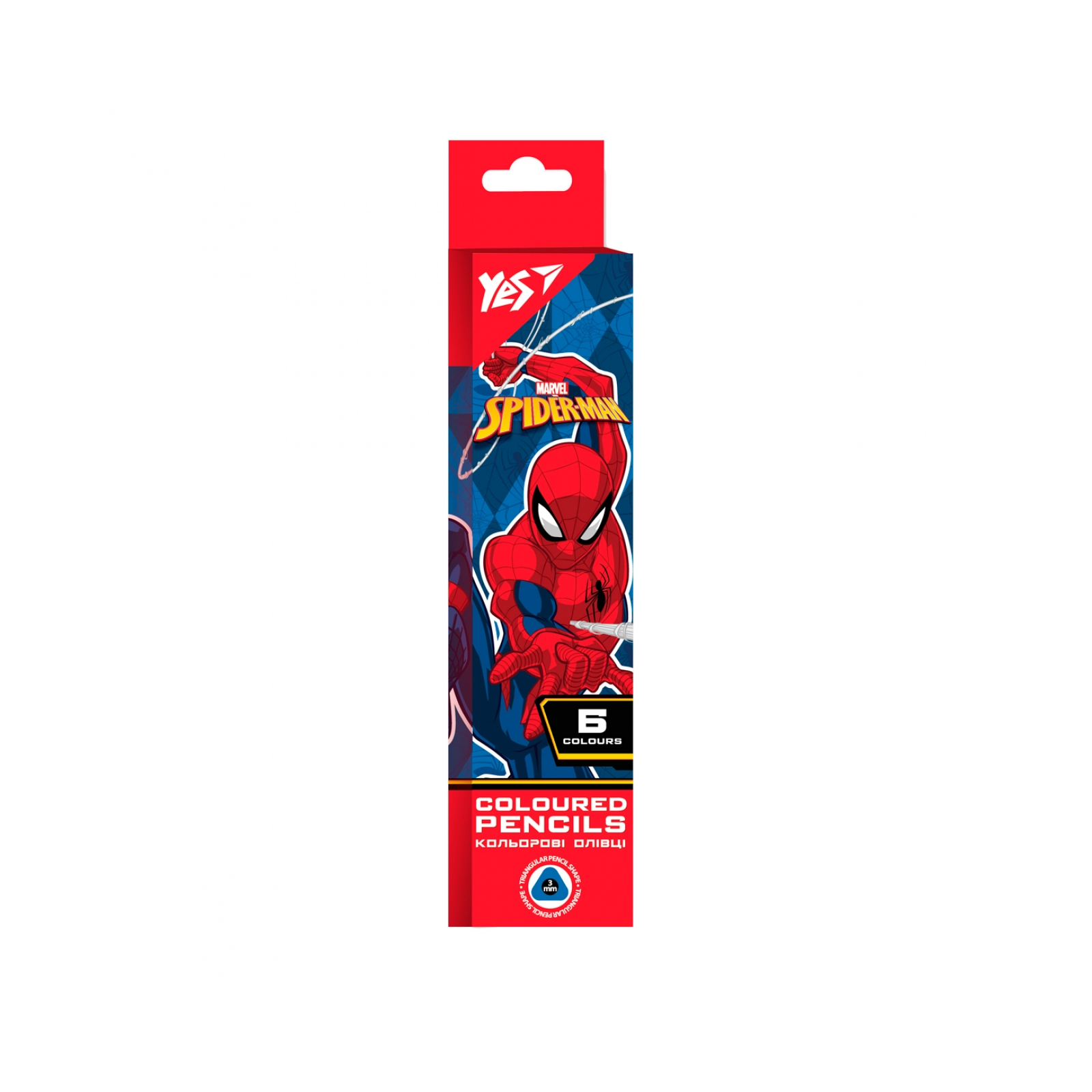 Карандаши цветные Yes Marvel.Spiderman 6 кол (290700)