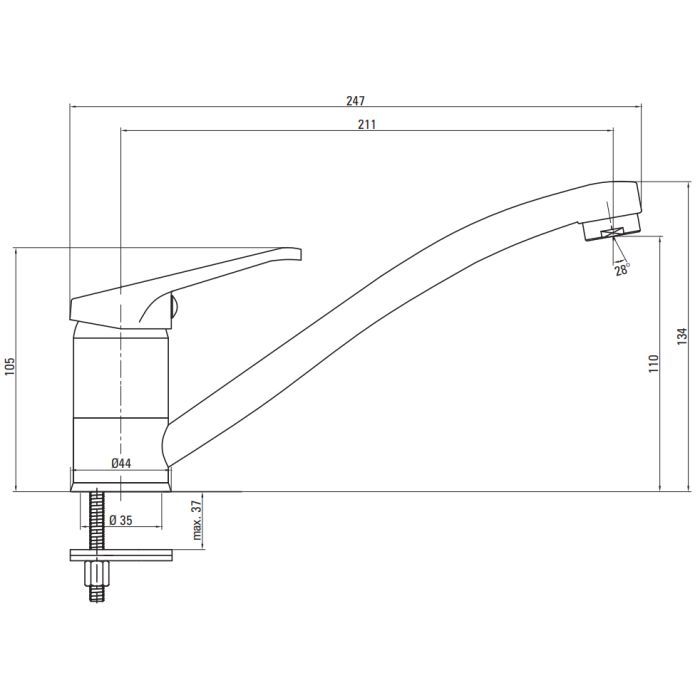 Мойка кухонная Deante Twist + зміш. BYU 60M (ZHCA0813) изображение 4