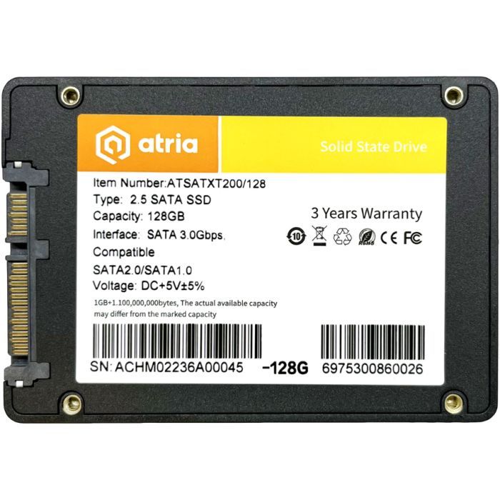 Накопитель SSD 2.5" 128GB XT200 ATRIA (ATSATXT200/128) изображение 2