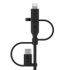 Дата кабель USB 2.0 AM to Lightning + Micro 5P + Type-C 1.0m black Belkin (CAC001BT1MBK) изображение 3