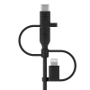Дата кабель USB 2.0 AM to Lightning + Micro 5P + Type-C 1.0m black Belkin (CAC001BT1MBK) зображення 4