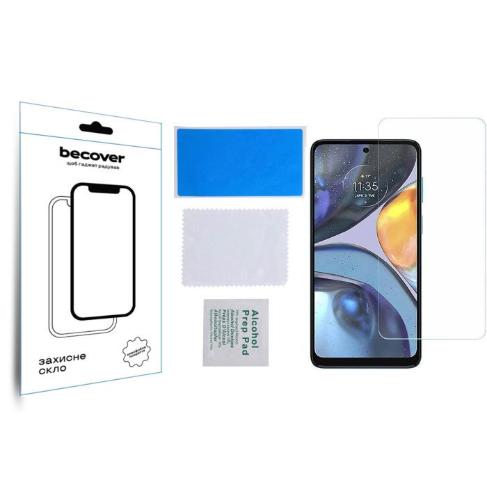 Стекло защитное BeCover Motorola Moto E32s 3D Crystal Clear Glass (709734) изображение 3