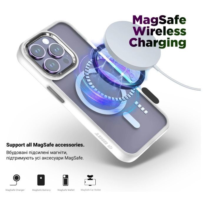 Чохол до мобільного телефона Armorstandart Unit MagSafe Apple iPhone 12/12 Pro Matte Clear Silver (ARM70444) зображення 3