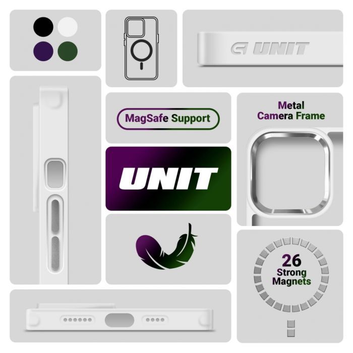 Чохол до мобільного телефона Armorstandart Unit MagSafe Apple iPhone 12/12 Pro Matte Clear Silver (ARM70444) зображення 5