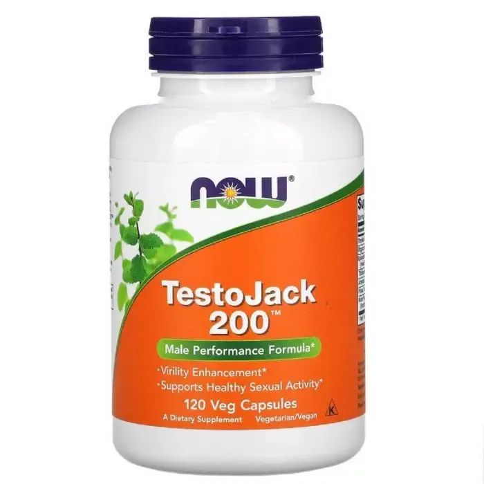 Трави Now Foods Репродуктивне Здоров'я Чоловіків ТістоДжек, TestoJack 200, 120 (NOW-02197)
