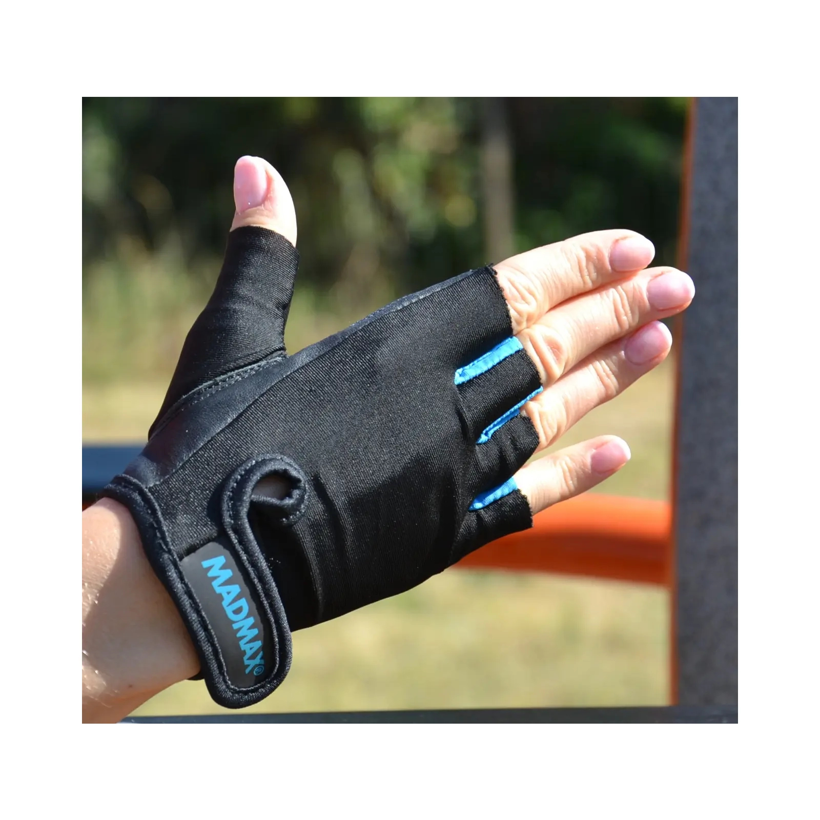 Перчатки для фитнеса MadMax MFG-251 Rainbow Turquoise L (MFG-251-TRQ_L) изображение 4