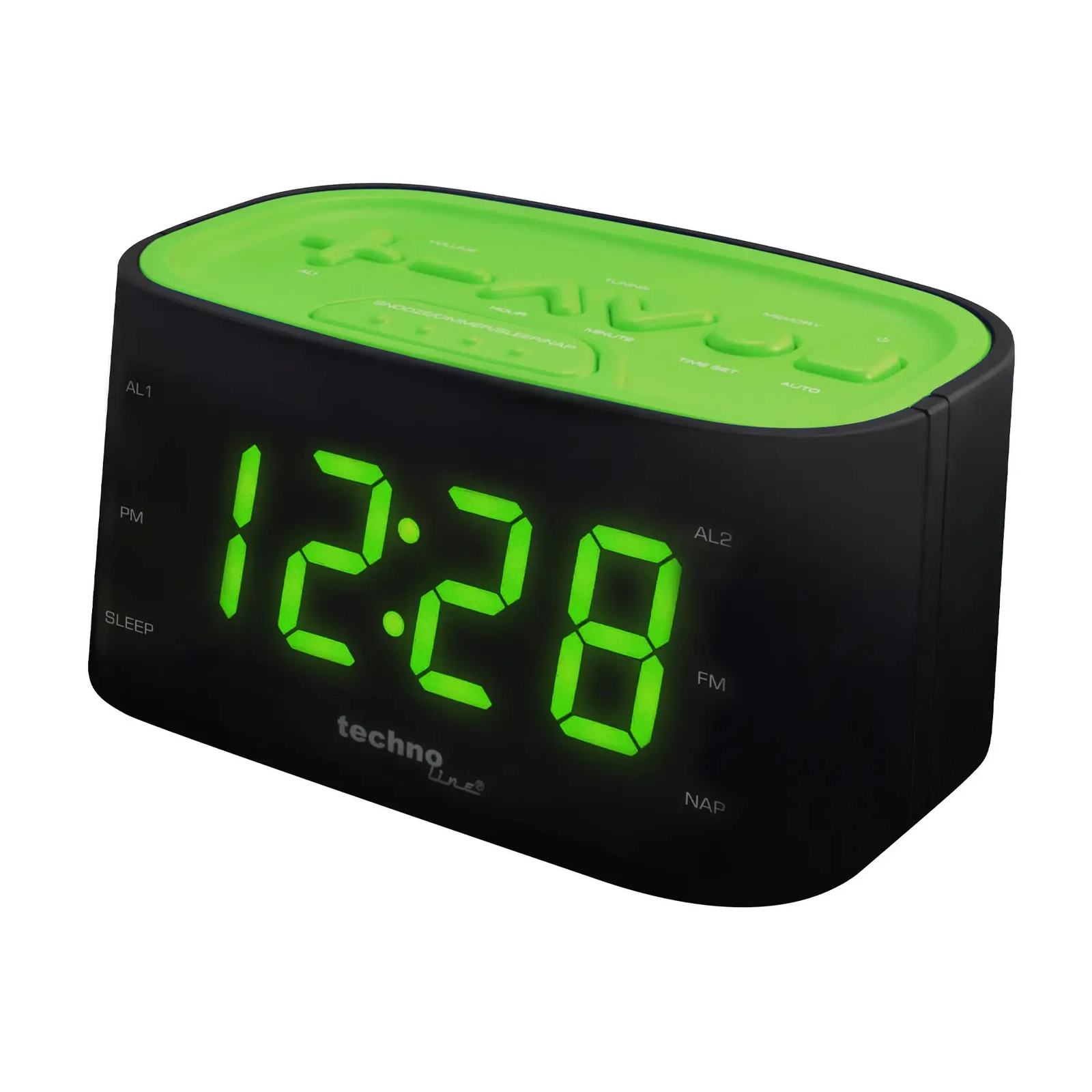Настольные часы Technoline WT465 з радіо Black/Green (WT465 grun) (DAS301825) изображение 3