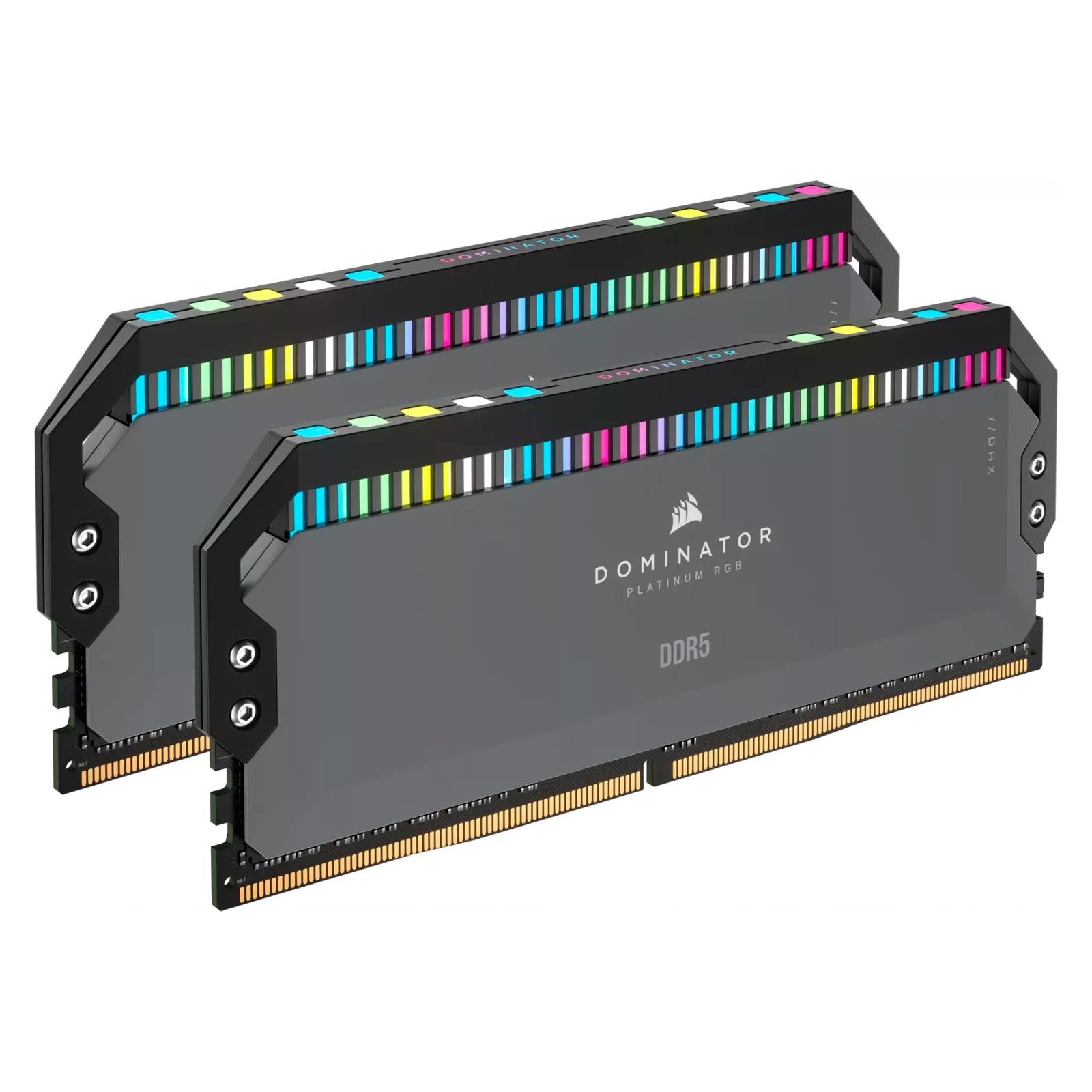 Модуль пам'яті для комп'ютера DDR5 64GB (2x32GB) 6000 MHz Dominator Platinum RGB Gray Corsair (CMT64GX5M2B6000Z30) зображення 2
