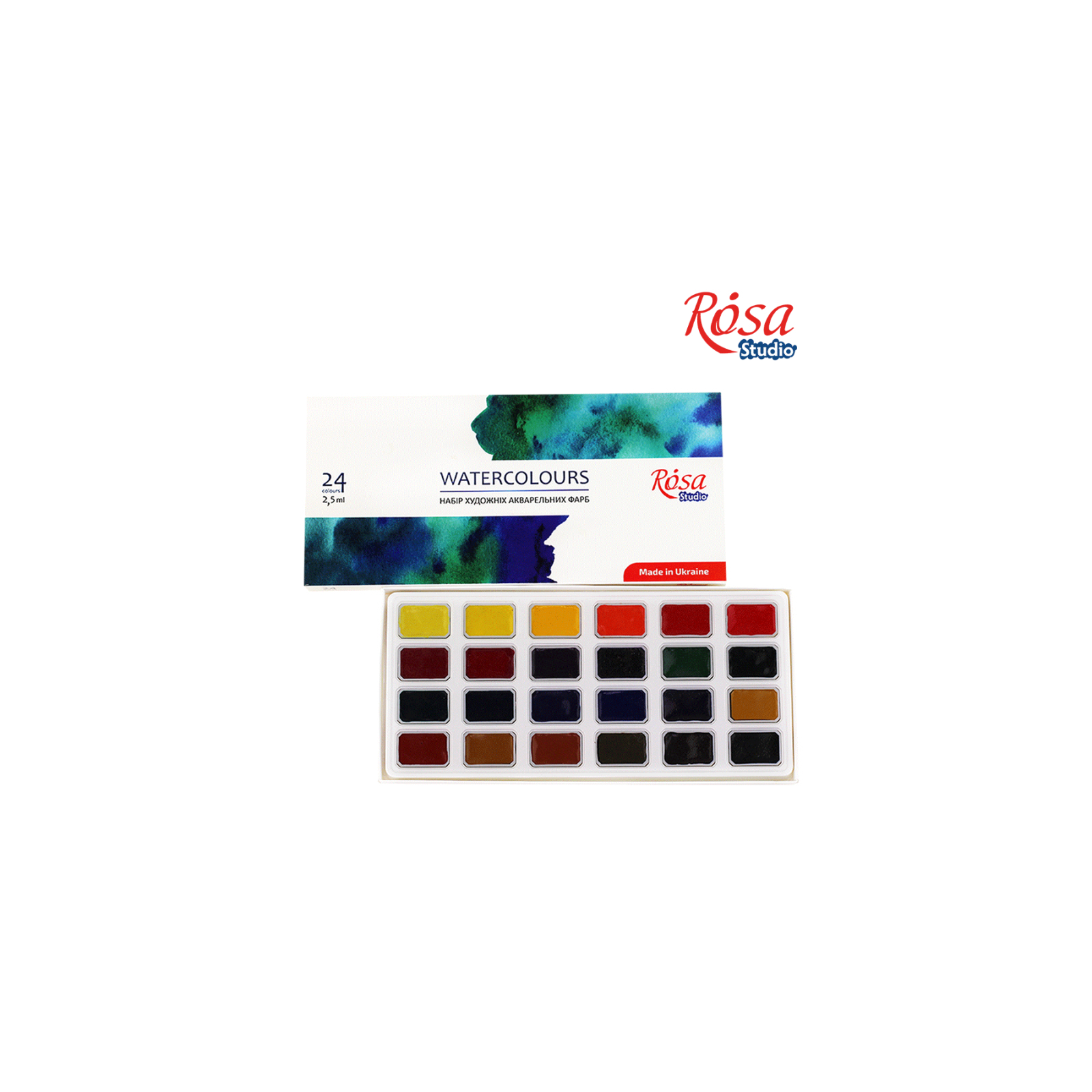 Акварельні фарби Rosa Studio 24 кольори х 2.5 мл (4823098518037) зображення 3