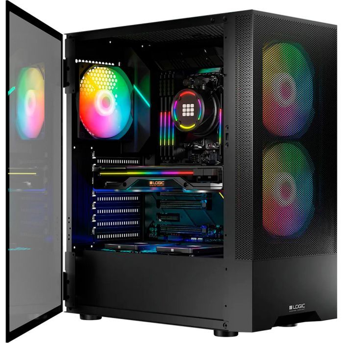Корпус Logic concept ARYA MESH+GLASS ARGB fans 2x140mm+1x120mm BLACK (AT-ARYA-10-000000-0002) изображение 12