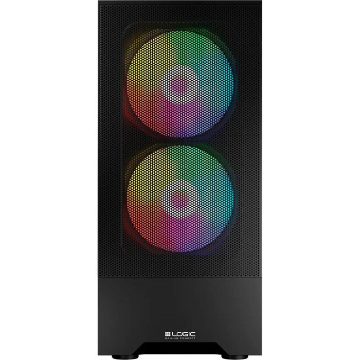 Корпус Logic concept ARYA MESH+GLASS ARGB fans 2x140mm+1x120mm BLACK (AT-ARYA-10-000000-0002) изображение 3