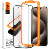 Стекло защитное Spigen Apple iPhone 15 Pro Glas.tR AlignMaster FC Black (2P) (AGL06895)