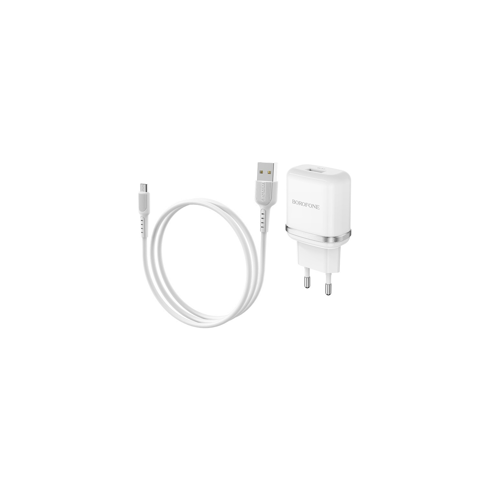 Зарядний пристрій BOROFONE BA36A High speed single port QC3.0 charger set(Micro) White (BA36AMW)