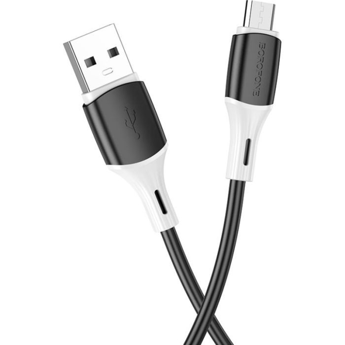 Дата кабель USB 2.0 AM to Micro 5P 1.0m BX79 2.4A Black BOROFONE (BX79MB) изображение 2
