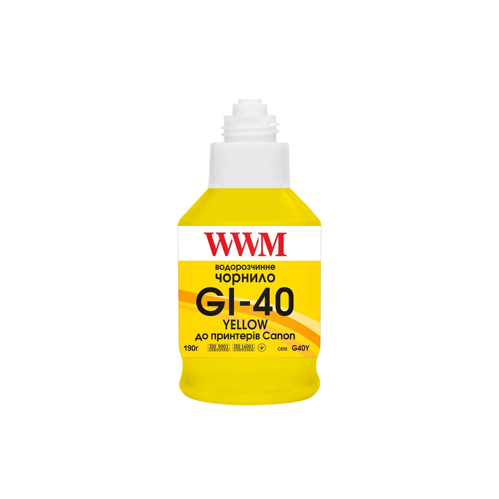 Чернила WWM Canon GI-40 для G5040/G6040 190г Cyan (KeyLock) (G40C) изображение 2
