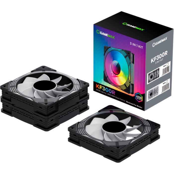 Кулер для корпуса Gamemax KF300R BK изображение 7