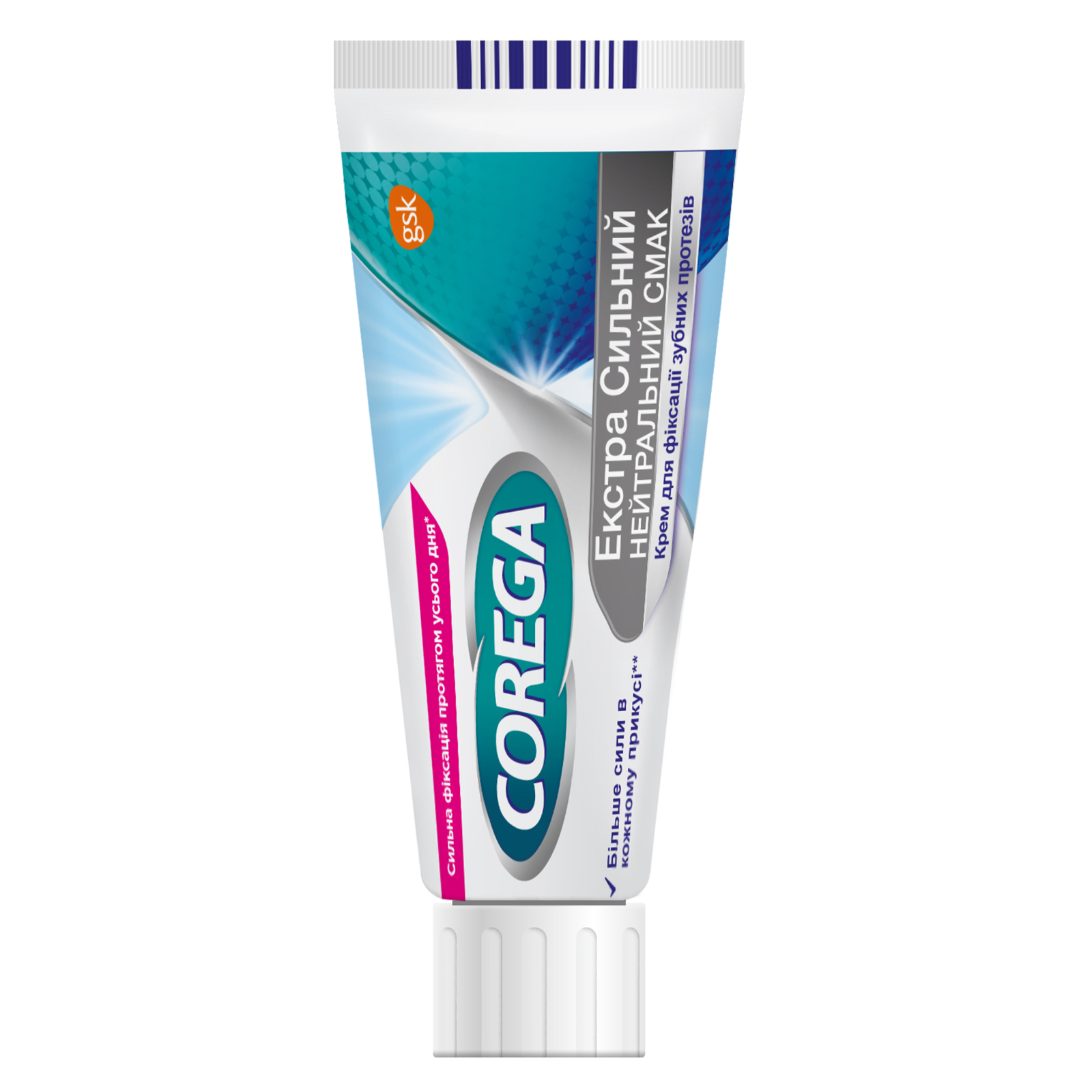 Крем для фиксации зубных протезов Corega Экстра сильный без вкуса 40 г (4820127150022)