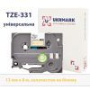 Стрічка для принтера етикеток UKRMARK B-T331P, ламінована, 12мм х 8м, gold on white, аналог TZe331 (900783)