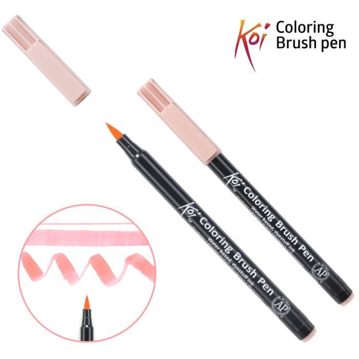 Художественный маркер KOI Маркер-кисть акварельный Фуксия, 222 (084511393134)