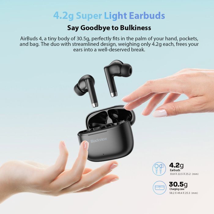 Наушники Blackview AirBuds 4 White (6931548312666) изображение 8