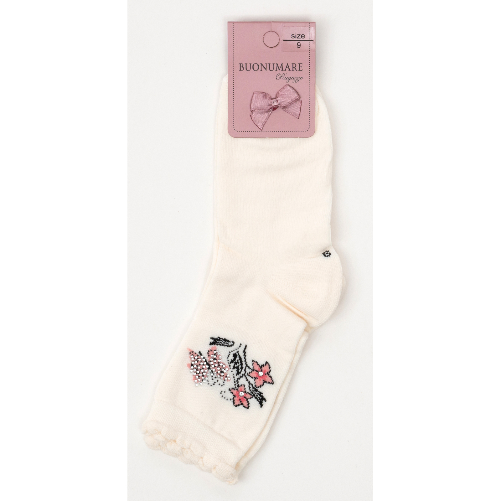 Шкарпетки дитячі BNM з квіточками (M0C0102-0812-5G-white) зображення 3