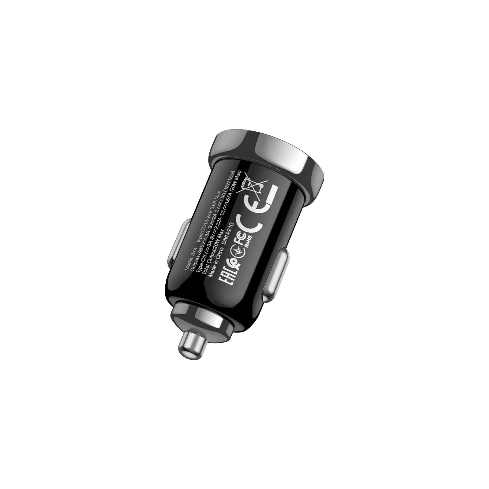 Зарядное устройство HOCO Z44 USB-A/Type-C Black (6931474757241) изображение 2