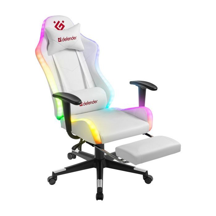 Крісло ігрове Defender Watcher RGB White (64336) зображення 4