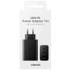 Зарядное устройство Samsung 2xUSB-С 65W PD PPS/USB-A Black (EP-T6530NBEGEU) изображение 4