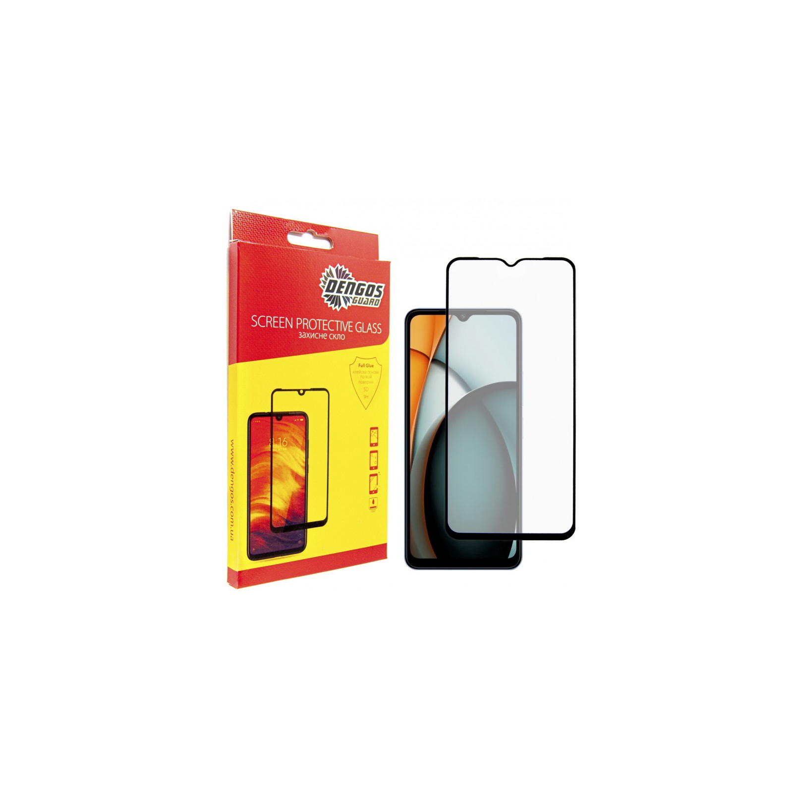 Стекло защитное Dengos Full Glue Xiaomi Redmi A3 (black) (TGFG-349)