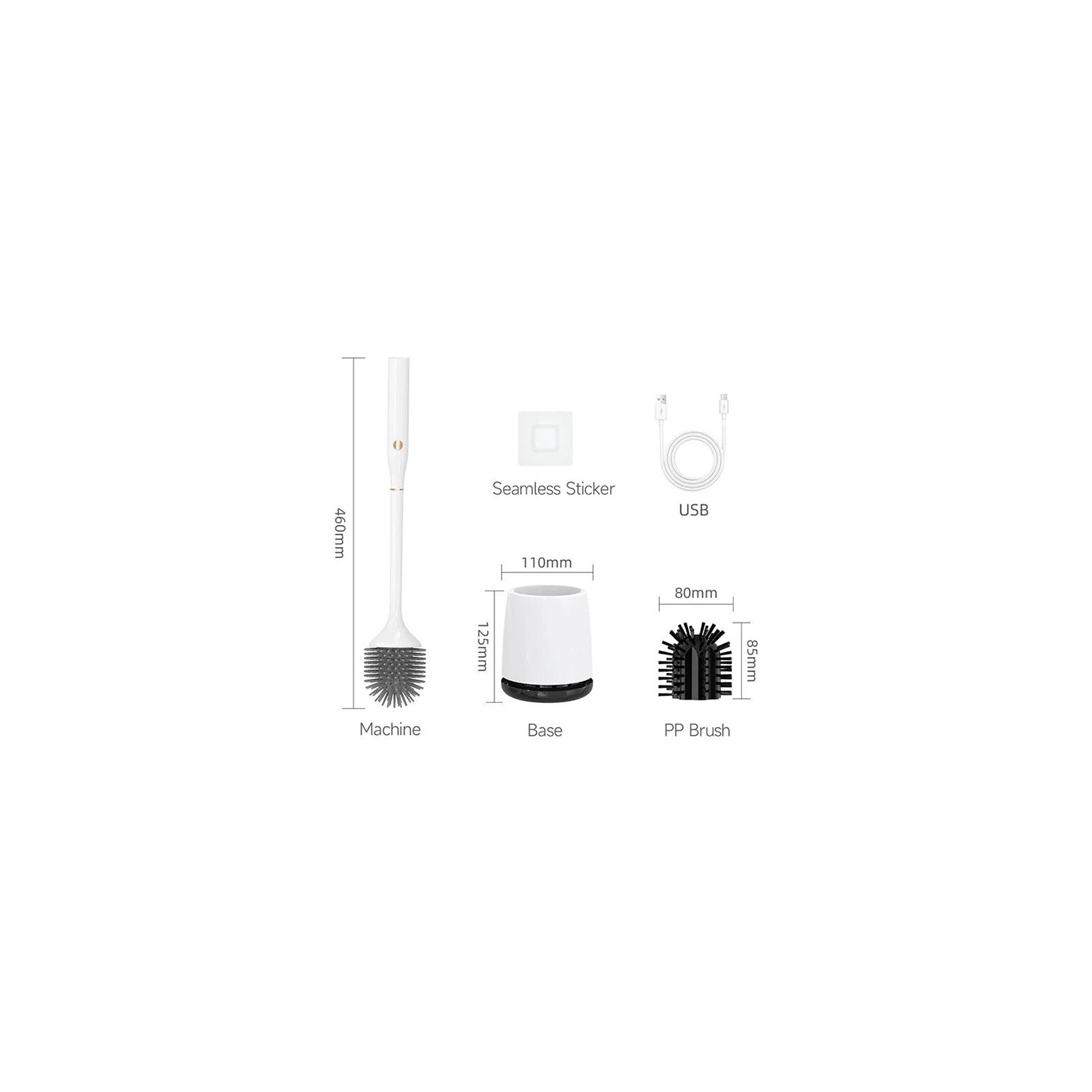 Йоржик для унітазу Xiaomi Good Dad Cordless Electric Toilet Brush UV-Sterilization (Ф32841) зображення 8