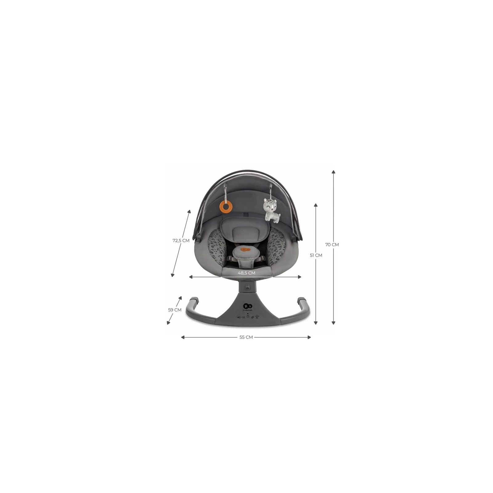 Кресло-качалка Kinderkraft Lumi 2 Dark Grey (5902533925025) изображение 11