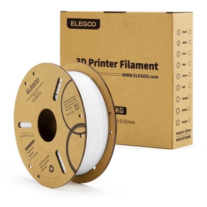 Пластик для 3D-принтера ELEGOO PLA 1кг, 1.75мм, white (50.203.0039) изображение 2
