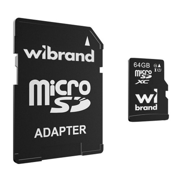Карта пам'яті Wibrand 64GB mictoSD class 10 UHS-I (WICDXU1/64GB)