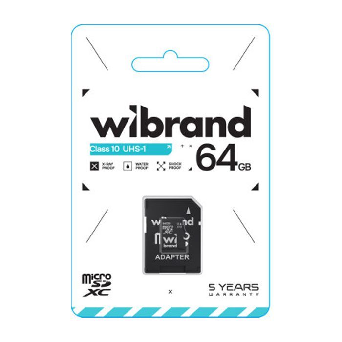 Карта пам'яті Wibrand 64GB mictoSD class 10 UHS-I (WICDXU1/64GB) зображення 2
