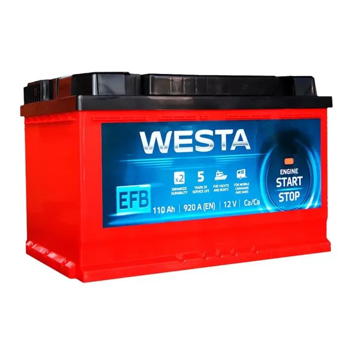 Аккумулятор автомобильный Westa 6CT-110 А (0) RED EFB