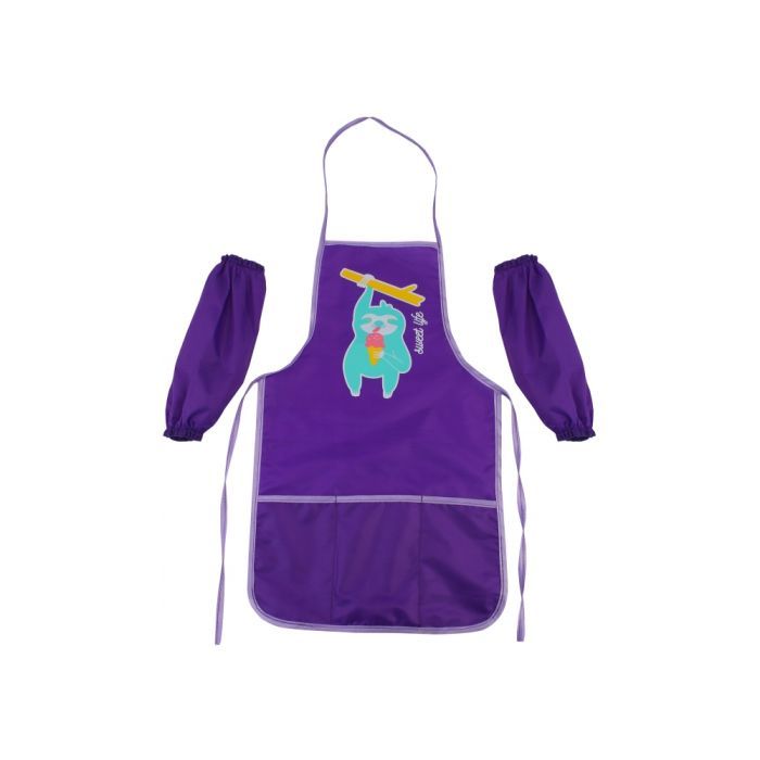 Фартук для творчества Cool For School с нарукавниками, фиолетовый (CF61490-12)