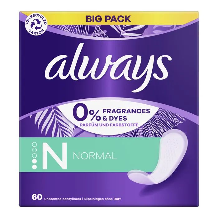 Ежедневные прокладки Always Daily Fresh Normal Без запаха 60 шт. (8700216461863) изображение 2