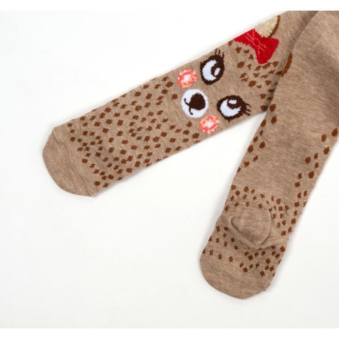 Колготки дитячі Bross з котиком (17601-0-6G-brown) зображення 3