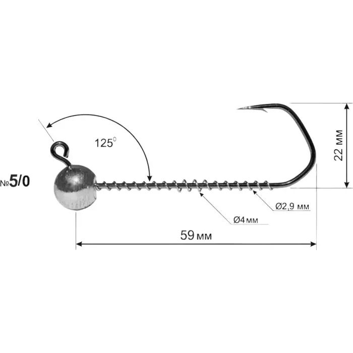 Джиг-голівка DS Barbarian 5/0 17g (3шт/уп) (3981.07.13) зображення 2