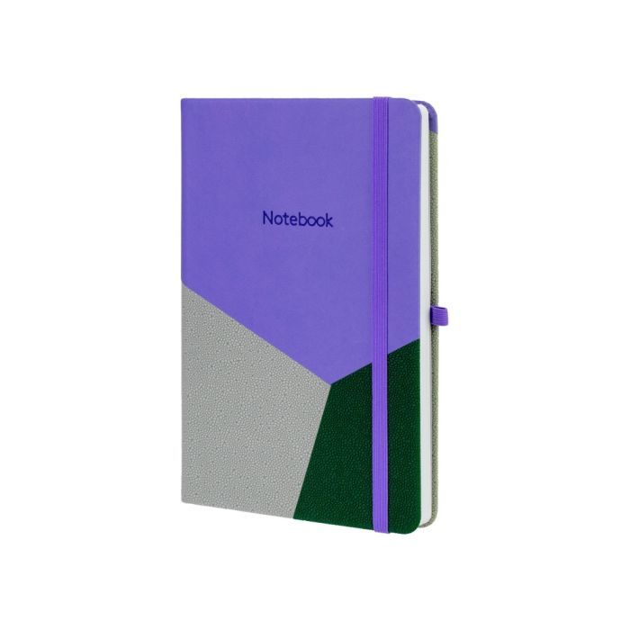 Книга записная Optima А5 COMBI-4, твердая обложка, резинка,линия (O20125-04)